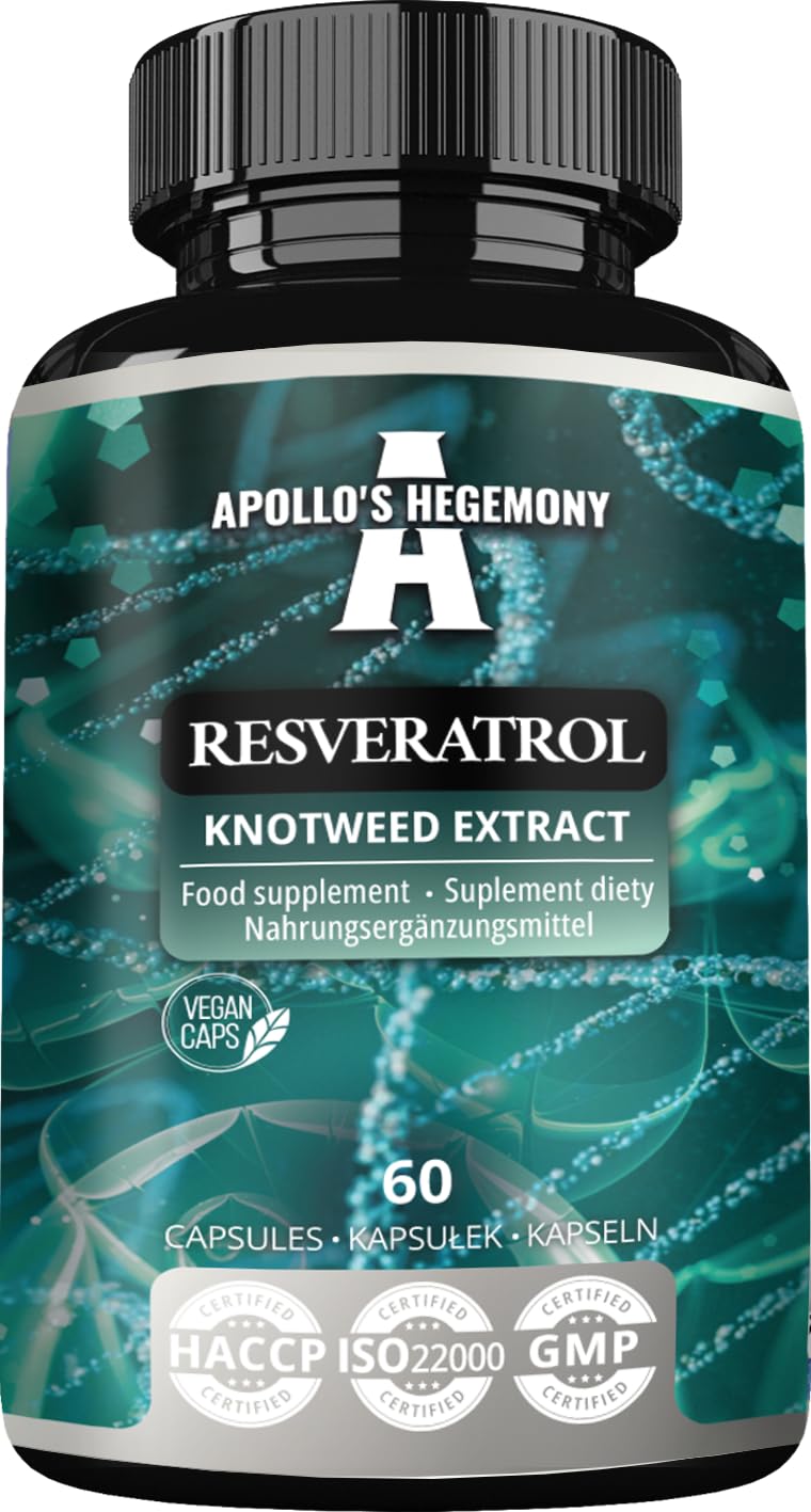[Australia] - Resveratrol High Dose 400 mg - 60 vegan capsules - 2 month supply - 98% trans-resveratrol from Japanese knotweed extract - natural antioxidant - from Apollo's Hegemony Resveratrol 