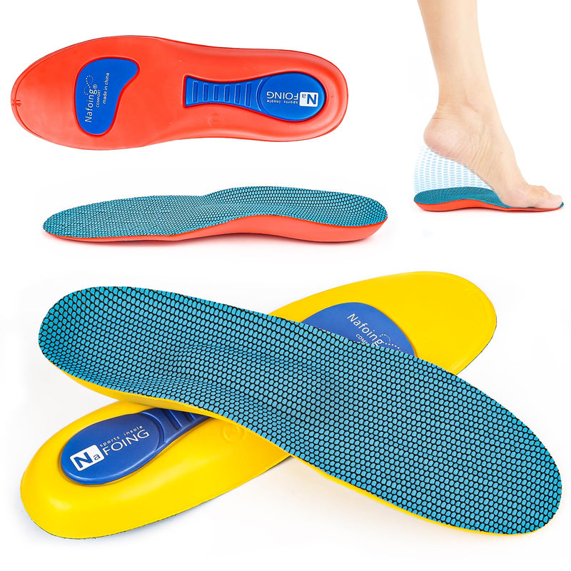 [Australia] - KFDDRN Pack of 2 insoles, work shoes, flat splayed foot insoles, Norelie insoles, plantar fasciitis, flat foot insoles, insoles for men and women, work shoes for everyday use and work (41-42) 41-42 