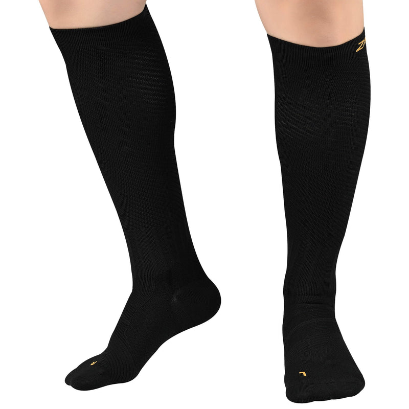 [Australia] - ZaTech Plantar Fasciitis Compression Socks for Men & Women, Sports Compression Socks, Thrombosis Socks, 20-30 mmHg. 39-41 Black 