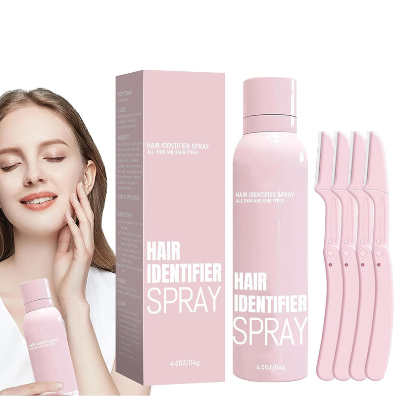 [Australia] - Hair Identifier Spray for Face Shaving, Moisturizing and Skin Care Dermaplaner Spray, Hair Identifier Spray To Shave, Hair Identification Spray for Facial Shaving (1set) 
