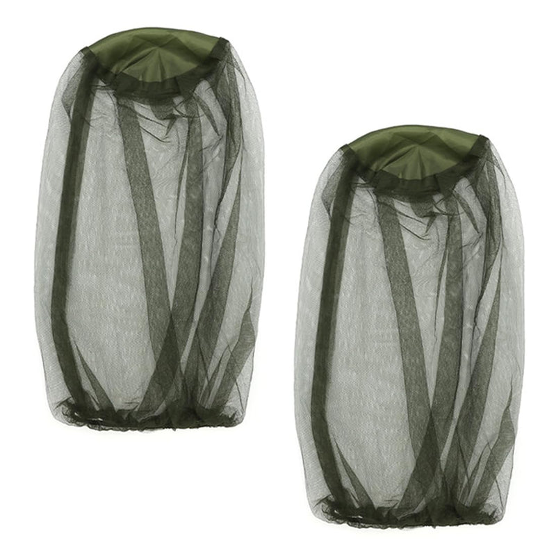 [Australia] - AYVRUOP mosquito repellent hat, 2 pieces mosquito net head anti mosquito head net for neck and face for outdoor hiking fishing camping climbing hiking mosquito fly insect bug prevention 