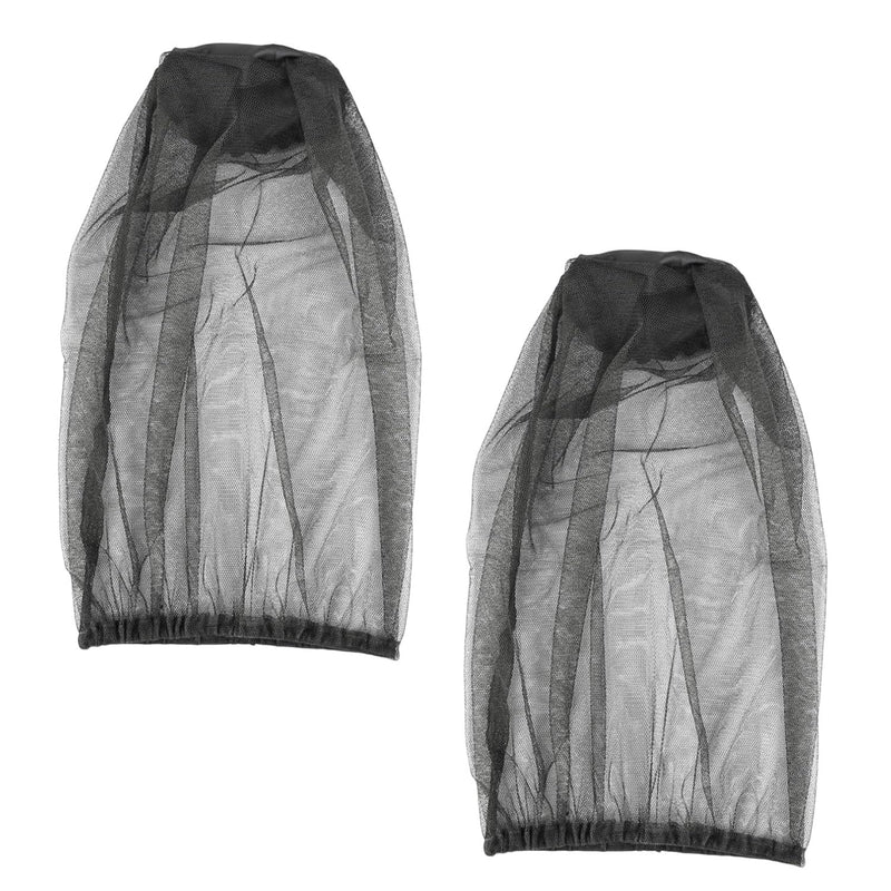 [Australia] - SJUNJIE Pack of 2 Mosquito Net Head Soft Mosquito Repellent Head Net Outdoor Mosquito Repellent Hood Pest Control Mosquito Head Net for Outdoor Activities Fishing Camping and Travel 