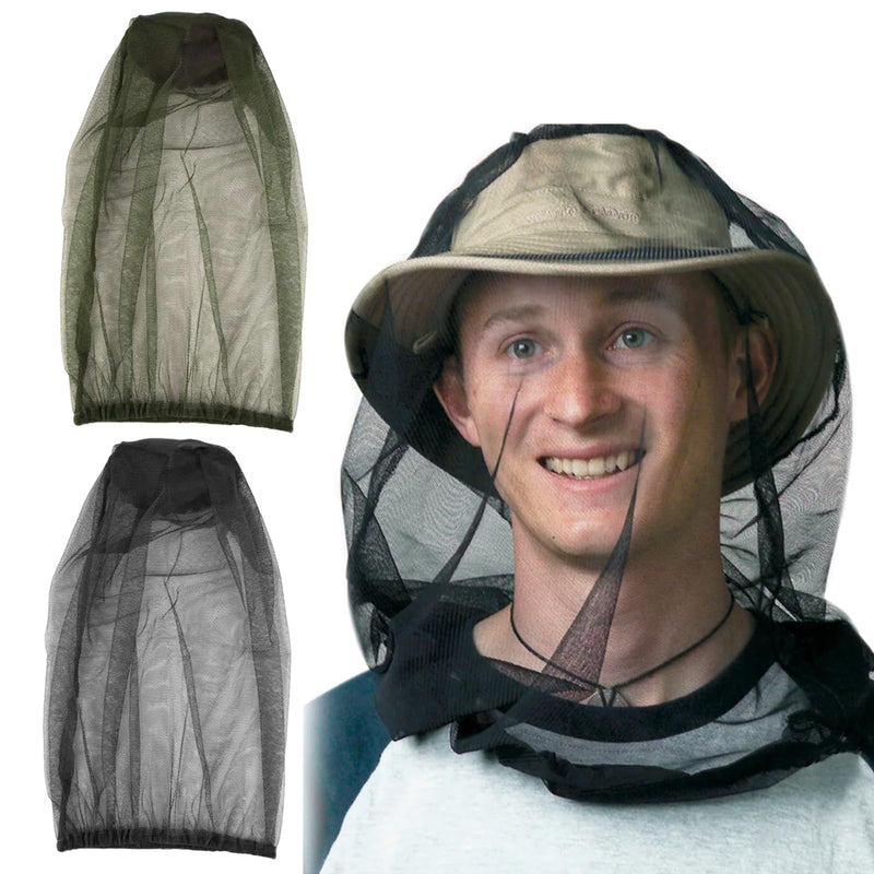 [Australia] - YIZWINS Pack of 2 hat with mosquito net, mosquito net hat, mosquito head net, anti-mosquito bee bug insect, beekeeper protective hat, mosquito hat head net for beekeeping, outdoor hiking, camping, fishing, mesh face protection 