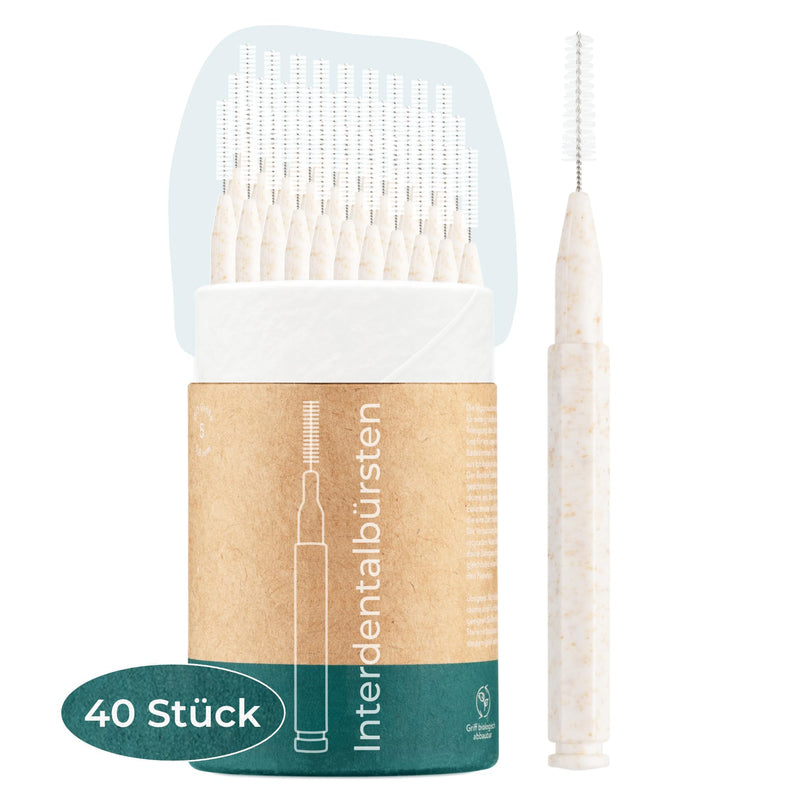[Australia] - VIGOROUS® Pack of 40 Sustainable Interdental Brushes - ISO 1, 0.4 mm - Interdental Brushes for Thorough Teeth Cleaning - Dental Brushes - Practical Interdental Toothbrushes ISO Size 1 (0.4 mm) 