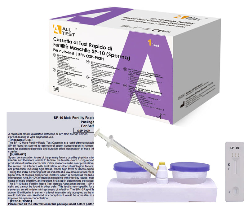 [Australia] - Medicinadellavoro.com - SP-10 Sperm Fertility Test, Sperm Self Test, Shows Normal or Low Sperm Count in 5-10 Minutes, Easy to Read, (1 Test) 