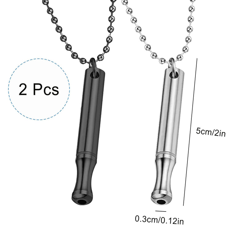 [Australia] - Bipl Pack of 2 Smokeless Original Necklace, Smoking Cessation Aid, Anxiety Necklace, Smoking Cessation, Against Panic Attacks, Breathing Chain, for Meditation, Calming, Relaxation, Smoking Cessation Men 