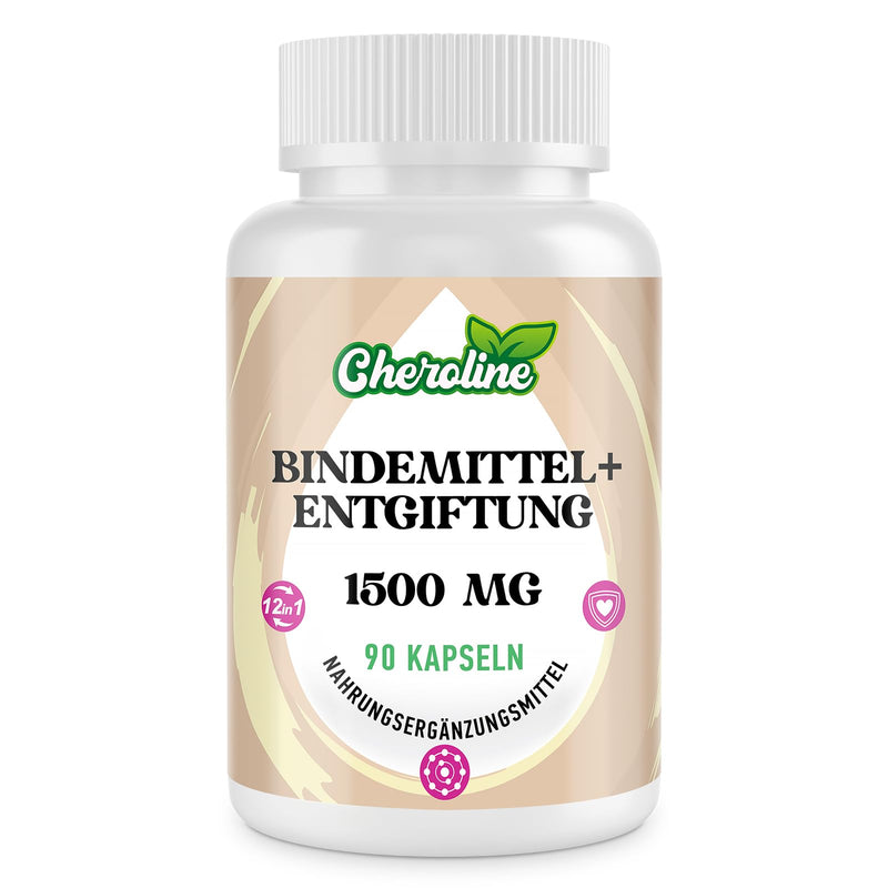 [Australia] - Binder detoxification capsules 1500 mg per serving, rich in activated carbon, high-dose 12-in-1 formula for liver and intestines, natural and vegan, easy to absorb (90 pieces (pack of 1)) 90 pieces (pack of 1) 