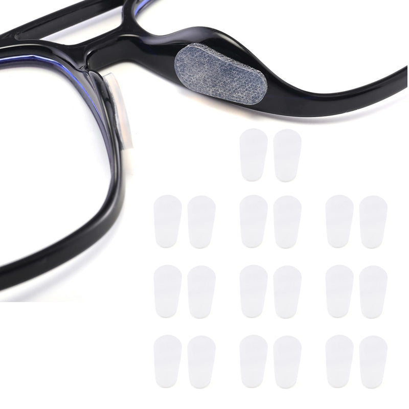 [Australia] - 10 pairs of silicone nose pads, non-slip adhesive pads for glasses and sunglasses, non-slip self-adhesive nose pads, clear, 1.0 mm, clear 1.0 mm 