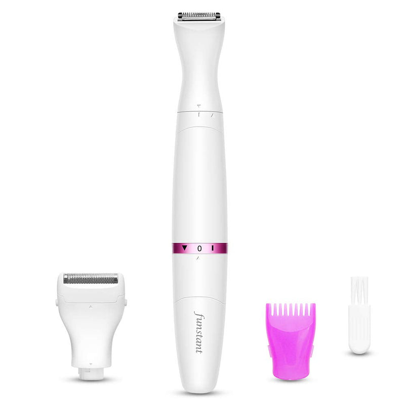 [Australia] - Funstant bikini trimmer, intimate pubic hair razor with comb, electric intimate area razor for women, safe hair trimmer with floating foil, intimate hair trimmer for women's private area 