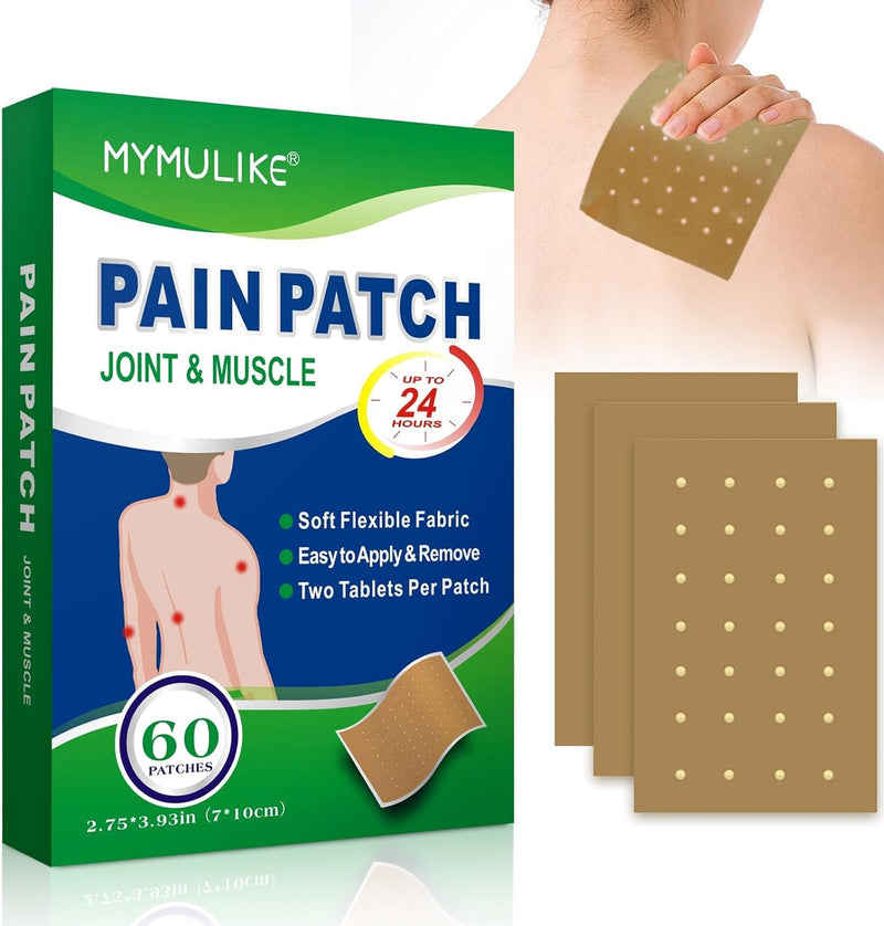 [Australia] - 60 Count Pain Relief Patch, Pain Relief Heat Patch Sticker for Neck and Shoulder, Pain Relief for Shoulder, Heat Patch Pain Patch for Lumbar Spine, Knee 