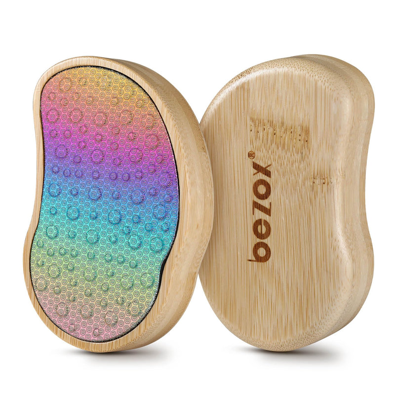 [Australia] - BEZOX Foot File and Callus Remover (New Upgrade) - Foot Rasp, Pedicure Dead Skin Removal Tool, Foot Scraper, Surgical Stainless Steel File and Comfortable Wooden Handle Rainbow Colors 