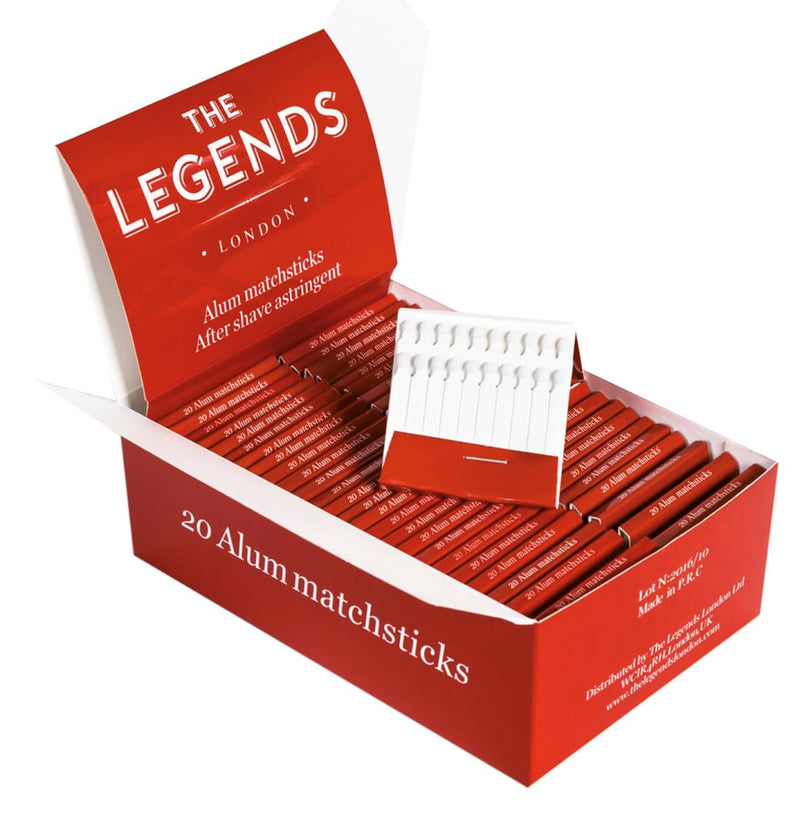 [Australia] - The Legends Hemostatic Matches | Box of 50 packs of 20 pads | Alum stone | Pencil hemostatic shaving stick blood cutting | Stops bleeding | Stops bleeding | Professional 
