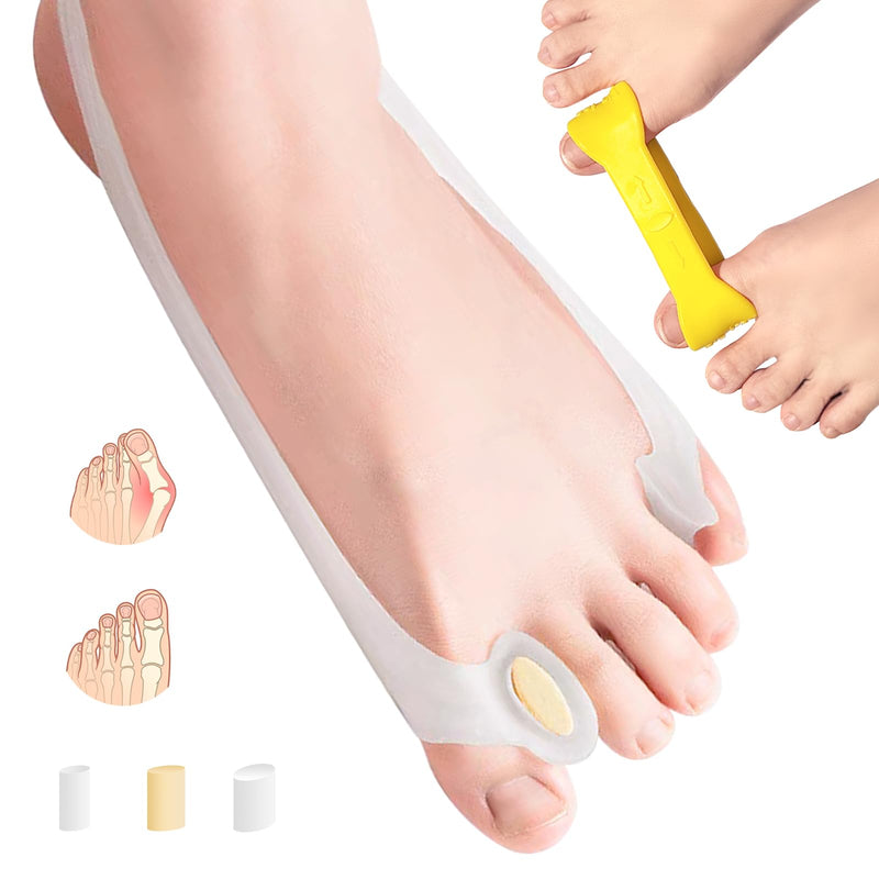 [Australia] - nailgeler 3 piece hallux valgus corrector set, silicone hallux valgus toe separator, hallux valgus training band, hallux valgus correction set for men and women 1 