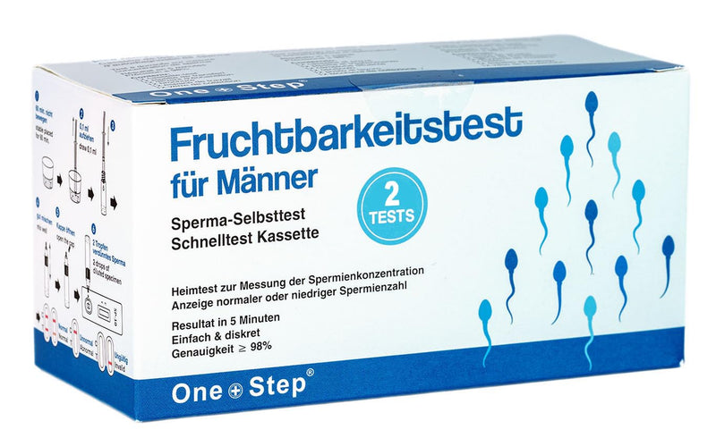 [Australia] - One+Step sperm test 2 pieces - fertility test for men who want to have children - sperm test sperm test rapid test for fertility - measures the concentration of sperm 