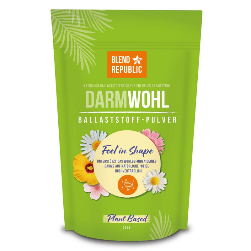[Australia] - BLEND REPUBLIC® intestinal well-being fiber powder for essential bacterial strains - probiotics prebiotics powder - intestinal flora building vegan, 300g 