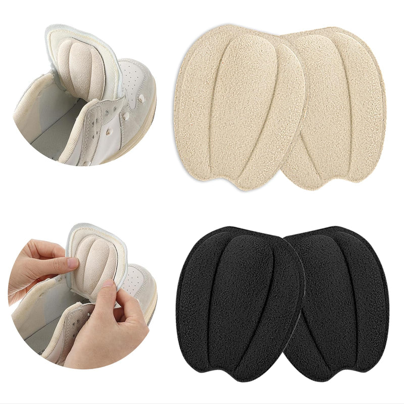 [Australia] - Goiern 4 pieces heel pads tongue pads for shoes that are too big, size reduction, non-slip tongue pad insert for loose shoes men and women 