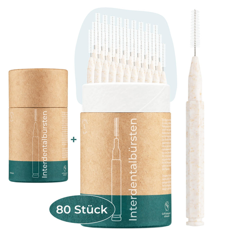 [Australia] - VIGOROUS® 80 pieces value pack of sustainable interdental brushes - ISO 1, 0.4 mm - interdental brushes for thorough tooth cleaning between spaces - dental brushes - practical interdental toothbrushes ISO size 1 (0.4 mm) 