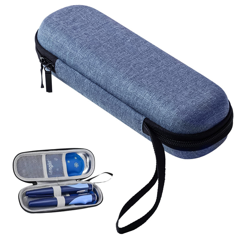 [Australia] - Insulin pen bag for on the go, diabetic bag space for insulin pens and more, diabetes bag ideal for insulin pen, insulin syringes, medication, medical, blue 