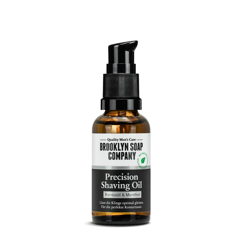 [Australia] - Brooklyn Soap Company, Precision Shaving Oil 30 ml - shaving oil for precise shaving of contours and beard - beard oil with castor oil and menthol 