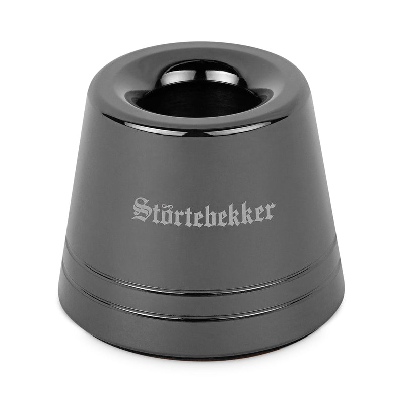 [Australia] - Störtebekker® Premium shaving stand 'Hamburg' made of stainless steel in black - suitable for (Störtebekker®) safety razors 'Hamburg' - high-quality accessories - non-slip base - solid stand - 125g #1 Black 