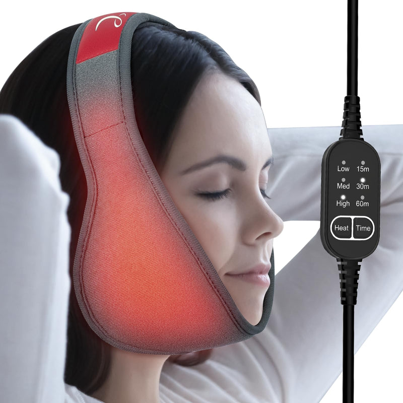 [Australia] - Comfytemp heating pad for facial jaw with USB, 83x11cm soft heat pad with automatic switch-off, jaw warmer from TMJ and after dental surgery wisdom teeth heat compress 11x83cm 
