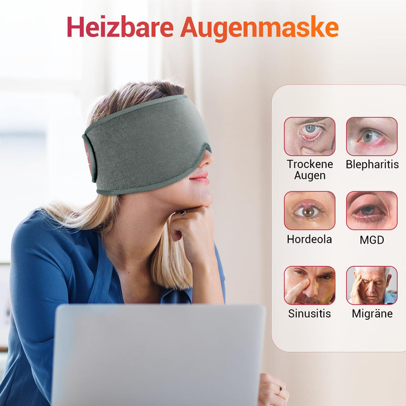 [Australia] - Comfytemp eye warmer heating pad for eyes with USB, heating goggles eye mask with 3 heat levels 3 automatic switch-off, heating mask heat goggles for dry eyes, styes, blepharitis, migraines 
