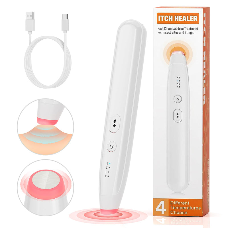 [Australia] - KINREECELL insect bite healer, mosquito bite heat pen, small and handy electric mosquito bite healer, rechargeable, for treating insect bites, relieving itching and swelling 