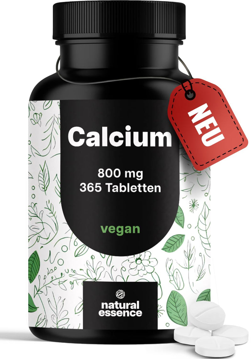 [Australia] - Calcium tablets high dose - 365 tablets - 800mg calcium per day - calcium tablets/calcium high dose - 180 days supply - vegan and produced in Germany Original 
