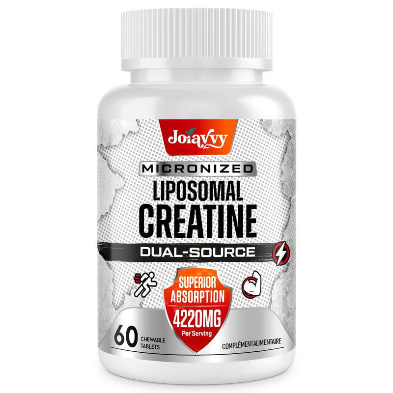 [Australia] - Creatine Monohydrate Tablets 4220mg, Ultra High Dose Creatine Monohydrate with Creatine HCL, 6-in-1 High Absorption Formula, Alternative to Capsules & Powder, Vegan (60 Tablets) 60 Pieces (Pack of 1) 