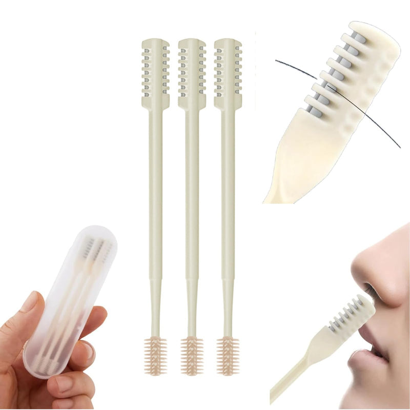 [Australia] - Auiremrti 3 piece nose hair trimmer set - double-sided nose hair knife, effective nose hair remover for men and women, practical nose razor tool 