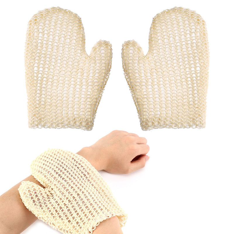 [Australia] - Pack of 2 peeling gloves, sisal shower gloves, massage gloves, body peeling gloves, bathing gloves for the body, spa towels, peeling gloves for the body, peeling massage gloves 
