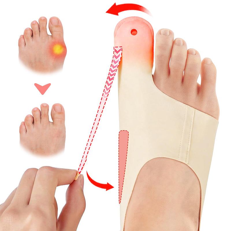 [Australia] - POFIBO Hallux Valgus Correction - 1 Pair of Hallux Socks, Hallux Valgus Socks, Bunion Correction, Non-Slip Heel Strap, Hallux Valgus Bandage for Men and Women Size M 