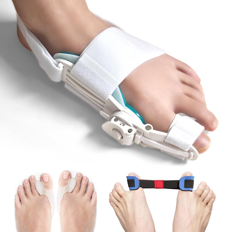 [Australia] - Baby Molove Hallux Valgus Correction, Adjustable Button Hallux Valgus Splint Bunion, Elastic Bunion Corrector, Hallux Valgus Bunion Correction White 
