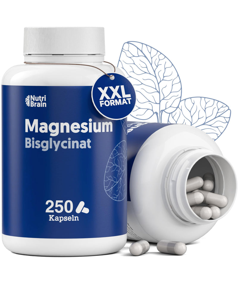 [Australia] - Magnesium bisglycinate 2000 mg - HIGH DOSE, 250 capsules | Premium: Chelated magnesium with high bioavailability for restful sleep, energy, bones and muscles, concentration. Magnesium bisglycinate 