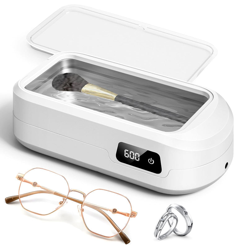 [Australia] - Ultrasonic Cleaner Glasses 49000Hz, 640ml Glasses Cleaner, Ultrasonic Cleaner with 4 Speeds, Ultrasonic Cleaner Suitable for Glasses, Jewelry, Watches, Dentures, Coins, etc. 
