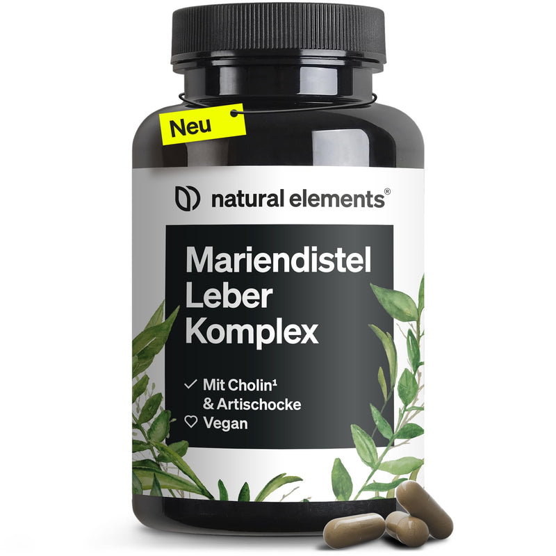 [Australia] - Milk Thistle Liver Complex - 120 capsules - with milk thistle, choline, artichoke extract, turmeric & zinc - liver treatment, high dosage, vegan, laboratory tested and produced in Germany 