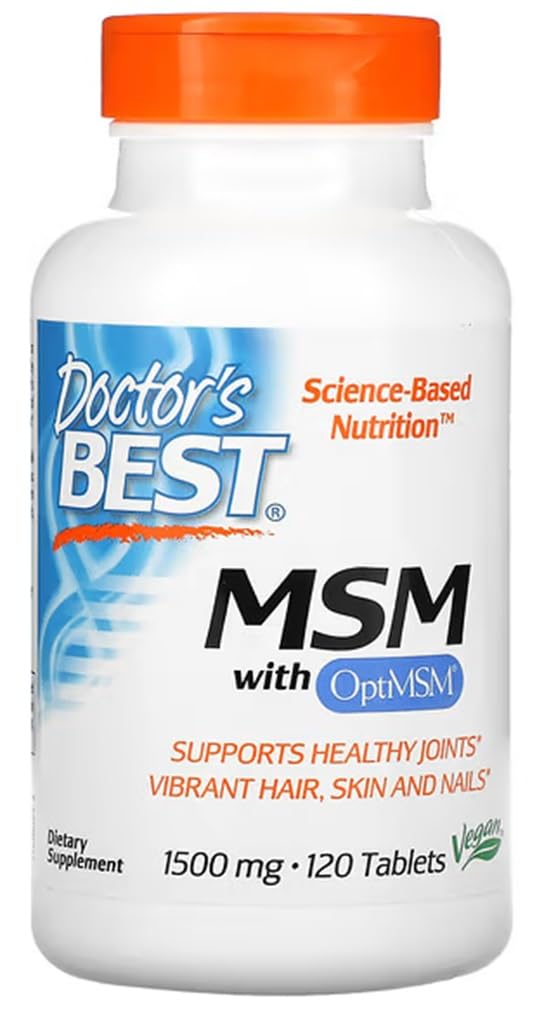[Australia] - Doctor's Best - MSM with OptiMSM | High quality sulfur to support joint health - 120 tablets 