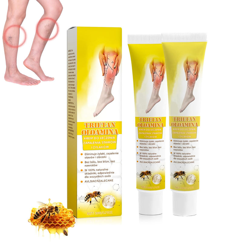 [Australia] - Zoencgz Bee Venom Treatment Cream, Bee Venom Cream for Treating Arthritis and Varicose Veins, Bee Venom Cream, Hydrating Moisturizing Treatment Cream for Men & Women (2PCS) 