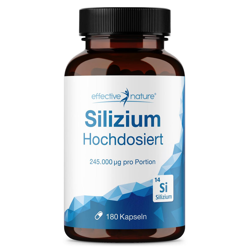 [Australia] - effective nature - high-dose silicon capsules - 180 pieces made from bamboo extract - 500 mg bamboo silicon per day - with zinc to support normal bones, hair, nails and skin - vegan 180 pieces (pack of 1) 
