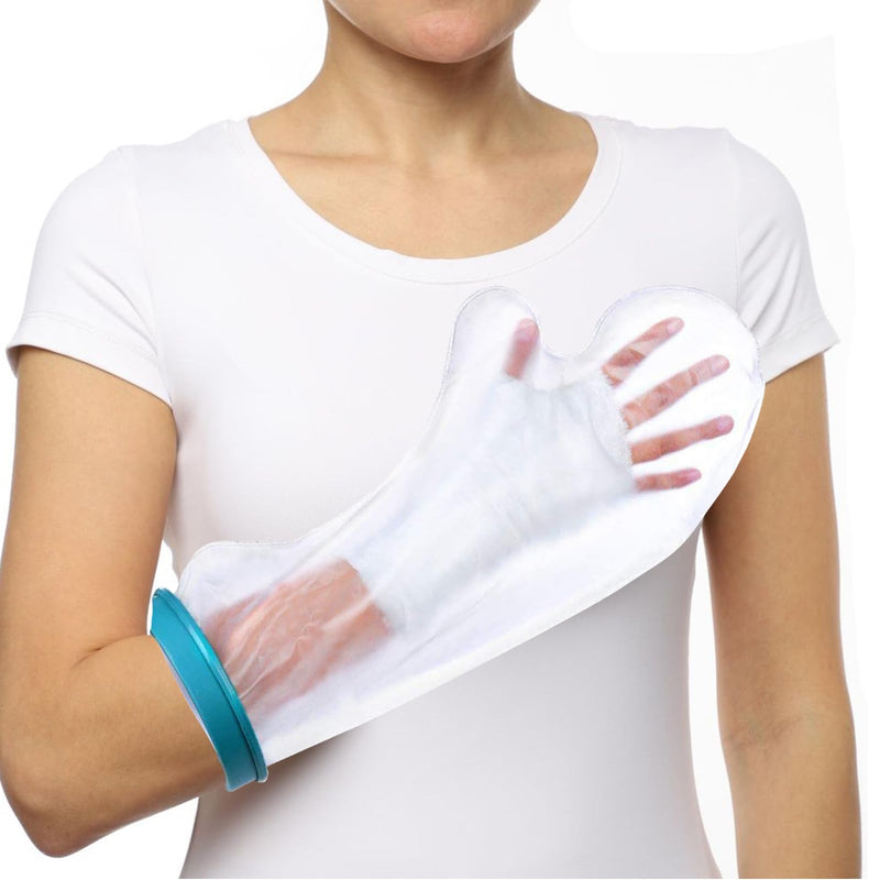 [Australia] - 1 piece plaster protection waterproof arm, adult bandage protection arm shower protection, medical consumables for plaster protection, reusable, keeps wound dressings on the arms dry, unisex 