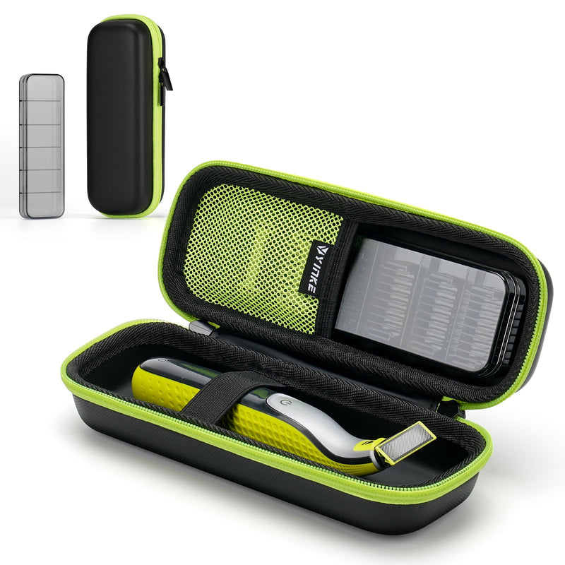 [Australia] - Yinke Bag for O Blade Electric Shaver QP2734 QP2724 QP2824 QP6551 QP4631 O Blade Pro 360, Travel Bag for Braun Series 3/5/7/9, Hard Shell Travel Carry Bag Green 