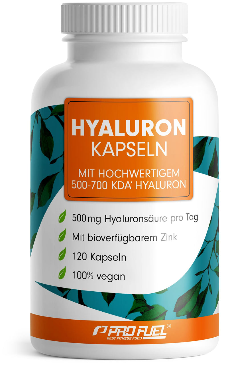 [Australia] - Hyaluronic capsules 120x - optimally high dose with 500 mg hyaluronic acid per day - high-quality 500-700 kDa hyaluronic acid + 2 mg bioavailable zinc from zinc bisglycinate - laboratory tested with certificate - 100% vegan 1x 120 capsules 