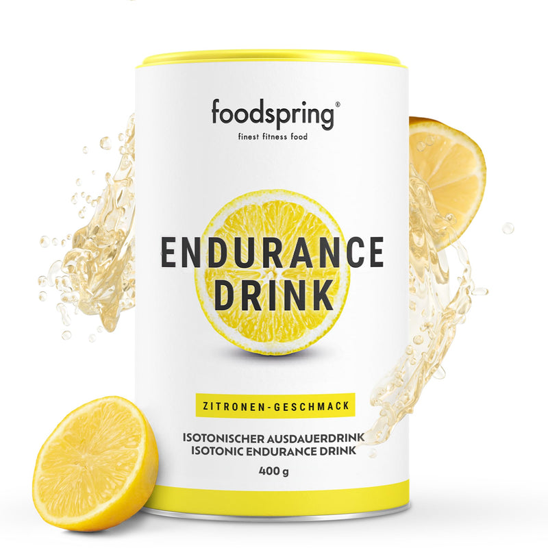 [Australia] - foodspring - Endurance Drink Lemon Electrolytes Powder Mixture 400 Can - Hydration Powder for Sports, Endurance & Energy - Isotonic Drink Powder with Minerals, Dextrose & Maltodextrin 