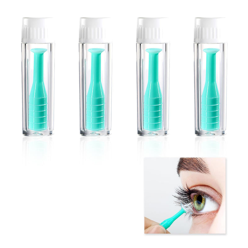 [Australia] - Pack of 4 soft contact lens removers, suction cup contact lenses with storage case, compatible with soft and hard lenses, ergonomic silicone insertion aids, hygienic, perfect for on the go 