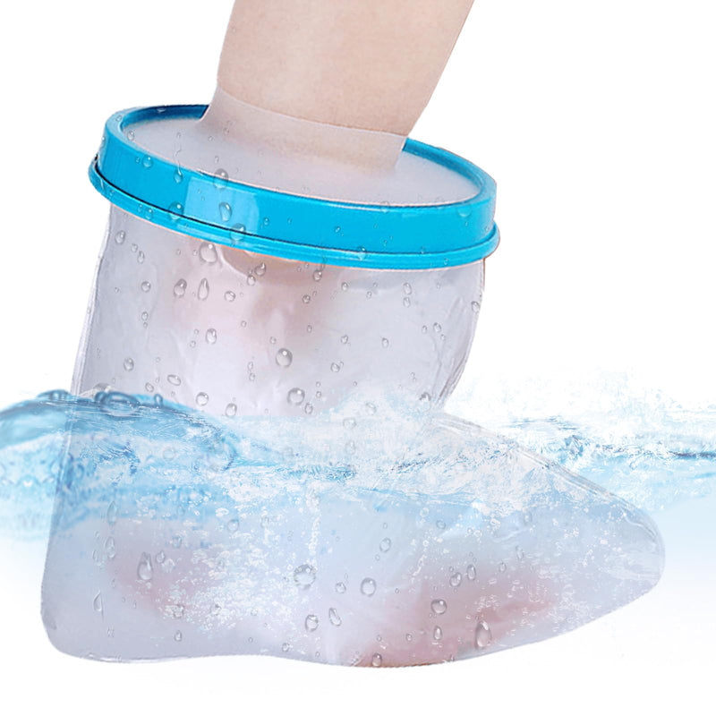 [Australia] - Shower Protector Foot Non-Slip, Reusable Cast Protector Foot, Waterproof Shower Cast Protector for Broken Toe Ankle Burning Keep Wounds and Bandages Dry While Bathing Adults 