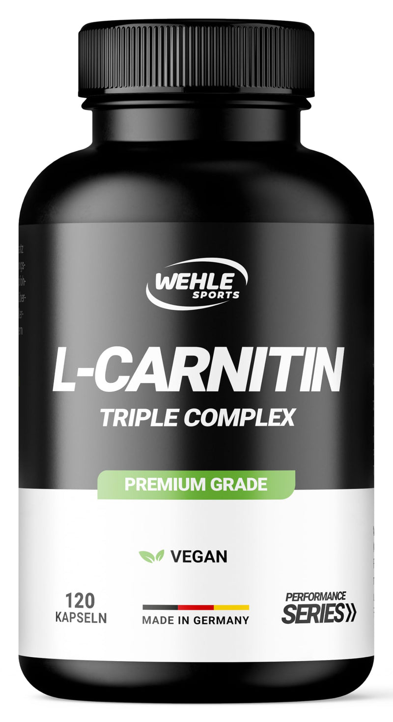 [Australia] - Wehle Sports L Carnitine Triple Complex with Acetyl L-Carnitine, L-Carnitine Fumarate, L-Carnitine Tartrate and Black Pepper Extract - 120 Capsules High Dose & Vegan 