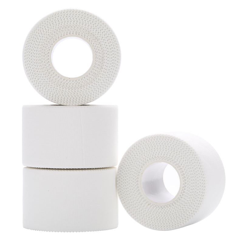 [Australia] - 4 rolls of sports tape white, 3.8 cm x 10 m tape, sports tape, football tape, medical adhesive tape, finger tape, tape for football, volleyball, all sports - strong adhesion, tearable and skin-friendly 