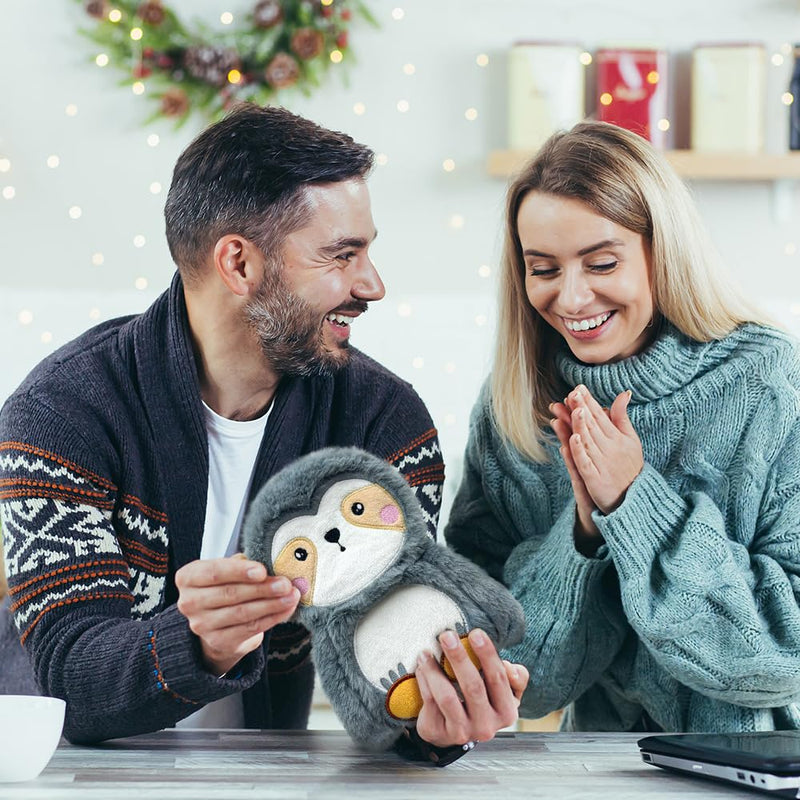 [Australia] - Heat cushion microwave, hot water bottle for microwave, heat cushion children 25 x 15 cm, heat cushion baby mini hot water bottle sloth, small hot water bottle baby, hot water bottle animal cute for women for stomach neck 