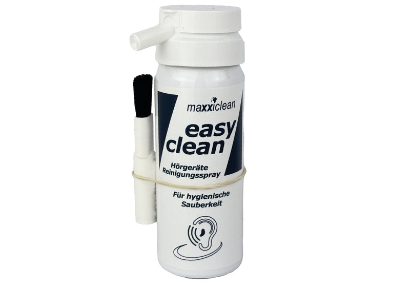 [Australia] - maxxiclean world - easy clean hearing aid cleaning spray - hearing aid cleaner 50ml - hearing aid cleaning brush - cleaning hearing aids, ear molds, hearing protection and in-ear headphones - hearing aid accessories 