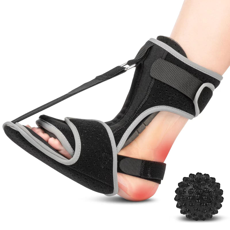 [Australia] - Plantar fasciitis bandage with massage ball: heel spur bandage, foot bandage, plantar fasciitis night splint to relieve foot pain from plantar fasciitis, Achilles tendonitis 
